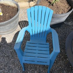 Blue Plastic Kids Chair