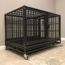 42” Heavy Duty Dog Kennel Cage with wheels!!! Brand New! 🦮🐕🇺🇸