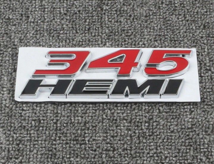 345 Hemi Badge Emblem Adhesive Back SEE ALL PICS SOLD SEPARATELY SHIPPING AVAILABLE 