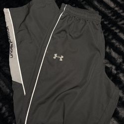 Under Armour men’s Medium black and gray track pants in great shape!  
