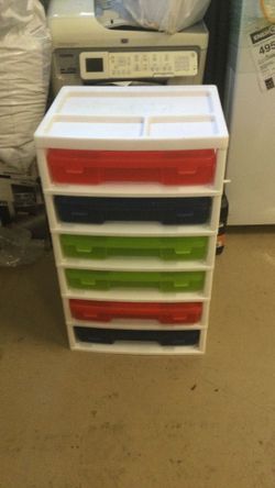 Six Removable containers in shelf unit (great for kids or art projects) $20