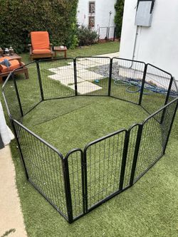 Dog puppy playpen 11 panel cage pen and 30” Precision crate. Originally cost $271 total