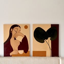 Warm Morning – Original Diptych Painting (16х20in)