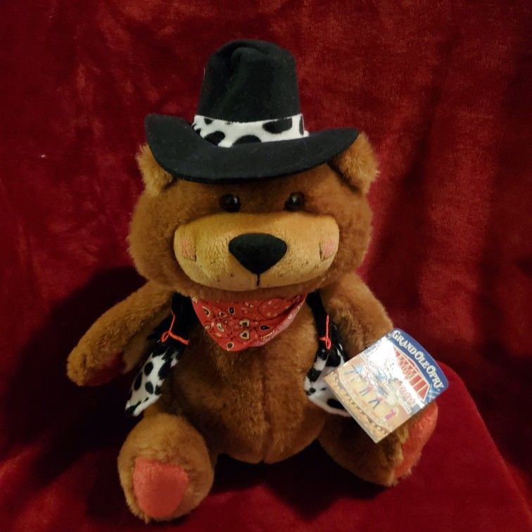 Grand Ole Opry HOOCH Plush Sitting Brown Bear 1995