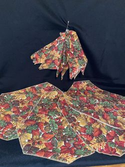 Autumn Festive (4) Placemats & (8) Napkins Set