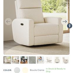 Nurture& Bouclé Glider Plus Recliner Chair – Cream