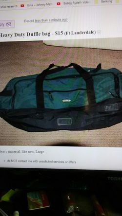 Heavy duty duffle bag