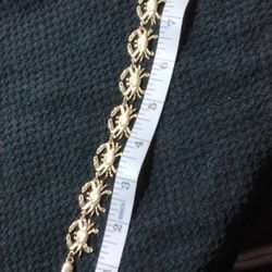 Custom Crab 14k Bracelet 