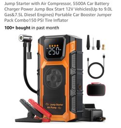Jump starter with air compressor 5500A