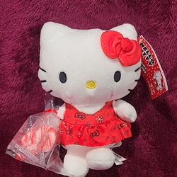 Hello Kitty Plush 6.5" Tall NWT