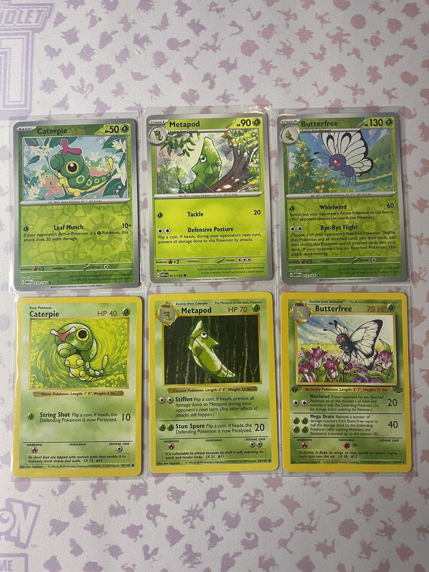Caterpie,Metapod,Butterfree