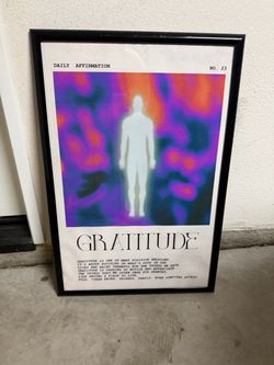 Set of 2 Framed Daily Affirmation Prints – Dream & Gratitude