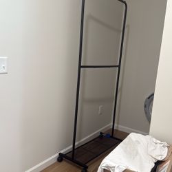Rolling Clothing Rack 2 Tier