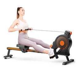 Brand new Rowing Machines for Home - Magnetic/Water Rowing Machine with Upgrade 16 Resistance Levels, Max 350 LB Weight Capacity, LCD Monitor and Comf