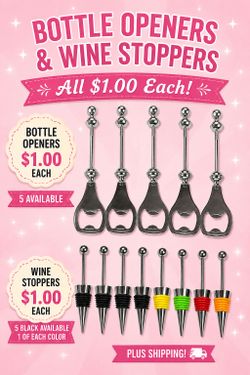Keychains and wine stoppers