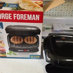 George Forman 2 Serving Grill & Panini Non Stick Dishwasher Safe Drip Pan 