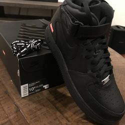 Supreme Air Force 1 Mid Size 10.5M Black 