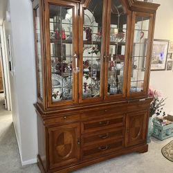 Oak China Hutch 