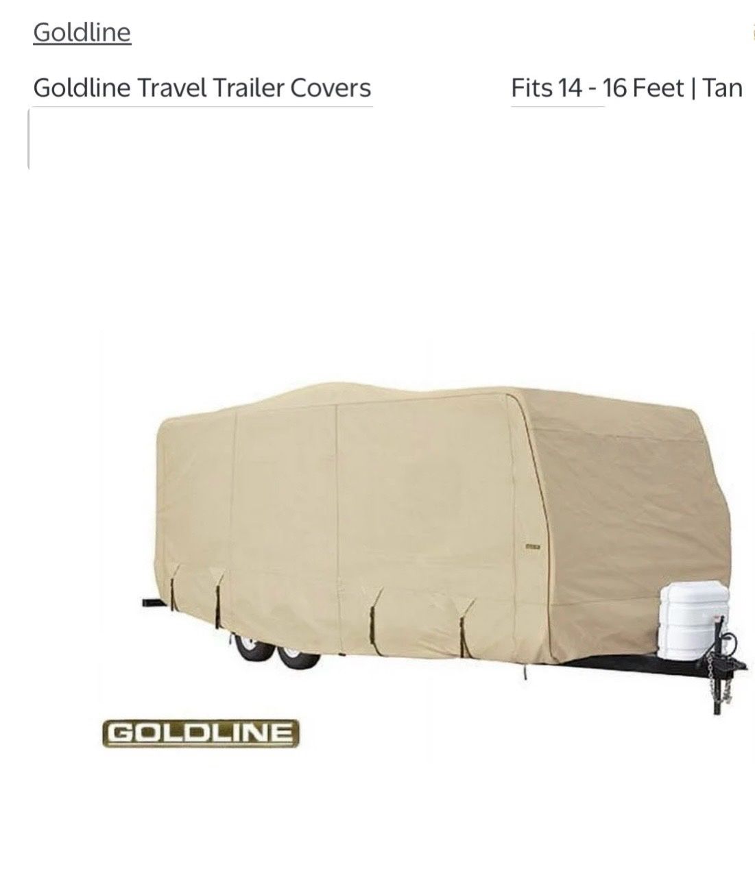 Goldline Travel Trailer Cover  Waterproof fabric   