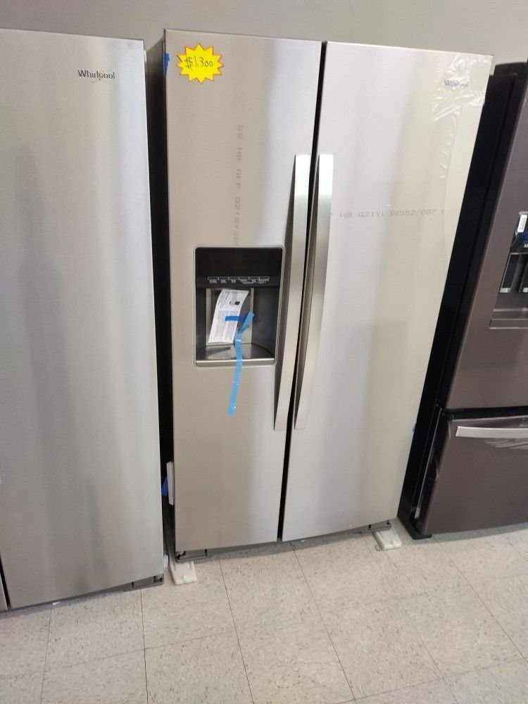 WHIRLPOOL COUNTER DEPTH SIDE BY SIDE REFRIGERATOR OPEN BOX 0Q 0Q