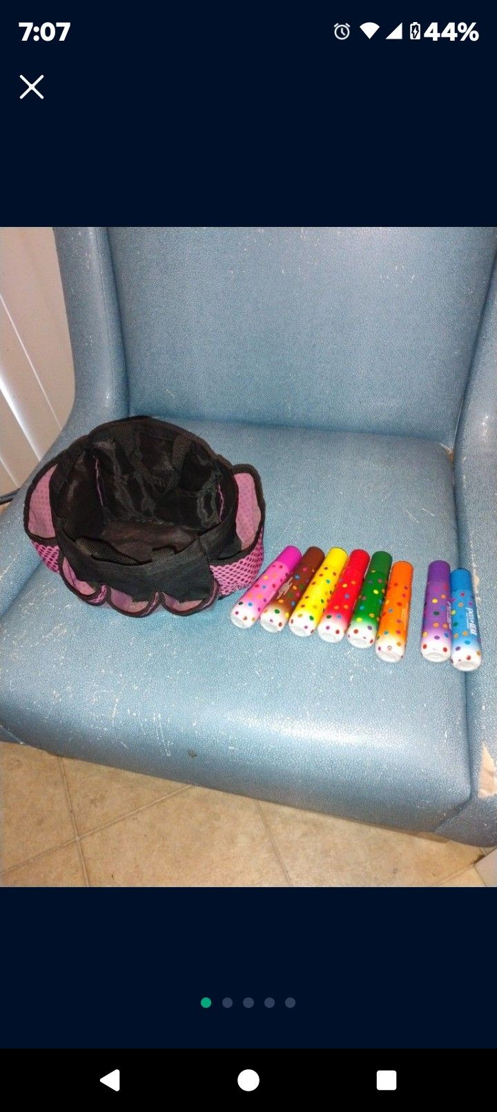Bingo Tote Plus 8 Lightly Used Markers/ Dotters