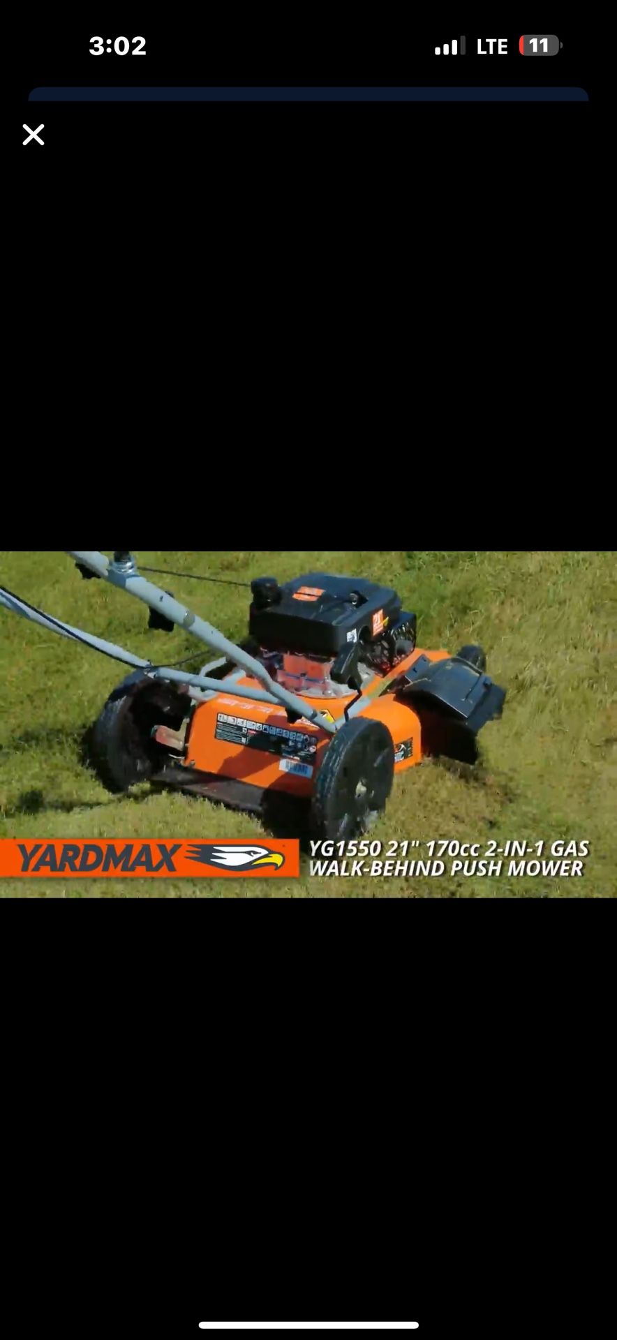 Brand New Assembled Yardmaxx Lawn mower