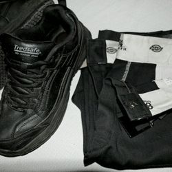 Pants 36 and 2 Shoes 8.5 Slip Resistant for work + Vest