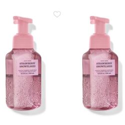 2 FOR $18 STRAWBERRY SNOWFLAKES GENTLE FOAMING HAND SOAP by BATH & BODY WORKS 