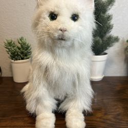 Vintage Fur Real Friends White Cat Interactive Toy