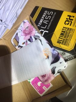 APPLE IPHONE x & Xs. New case , back and front glass protectors. 9$