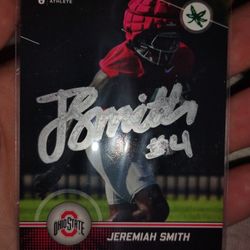 Jeremiah Smith Signed Autograph Rookie Card Ohio State Buckeyes Auto