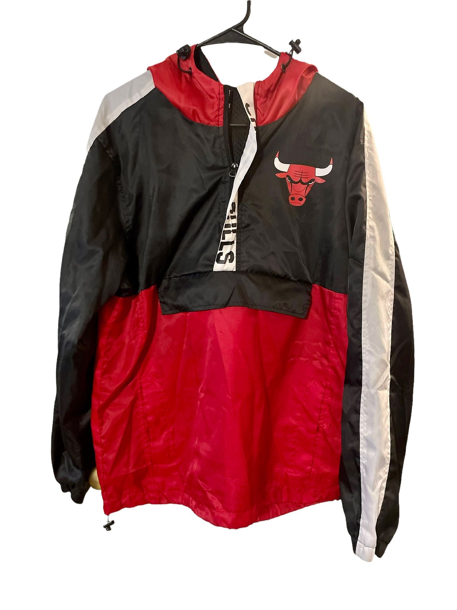 Vintage 90's Jacket Chicago Bulls 1/2 Zip Pullover Size M