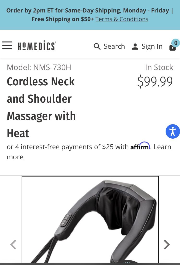 Homedics Cordless Neck & Shoulder Massager with Heat NMS-730H, MN HOME  OUTLET BURNSVILLE #173 - SATURDAY PICK UP ONLY! 10:00AM - 2:00PM NO  EXCEPTIONS!!!!