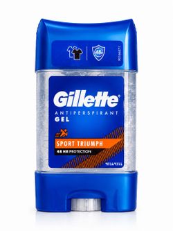 Gillette Antiperspirant Gel for Men, Sport Triumph Scent, 48-Hour Sweat & Odor Protection, Clear Gel, Fast-Drying, 3.8 oz (3 Pack)