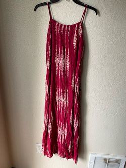 Red Floral Spaghetti Strap Maxi Dress