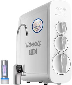 Waterdrop G3P800 Reverse Osmosis System - 800 GPD Fast Flow, NSF Certified, 2-Year Warranty, Price Guarantee