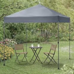 Everbilt 8 ft. X 8 ft. Grey Straight Leg Instant Canopy Pop Up Tent Sto-N-Go