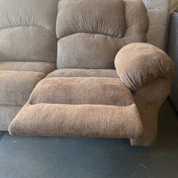 Gold Recliner, Couch, And Loveseat