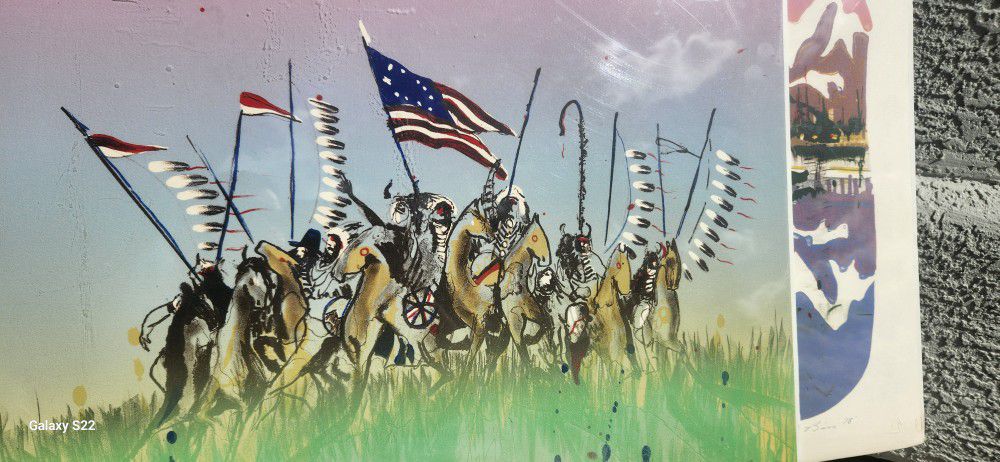 * Native American Art*: Seriolithograph 'Our All American Boys' by Earl Biss