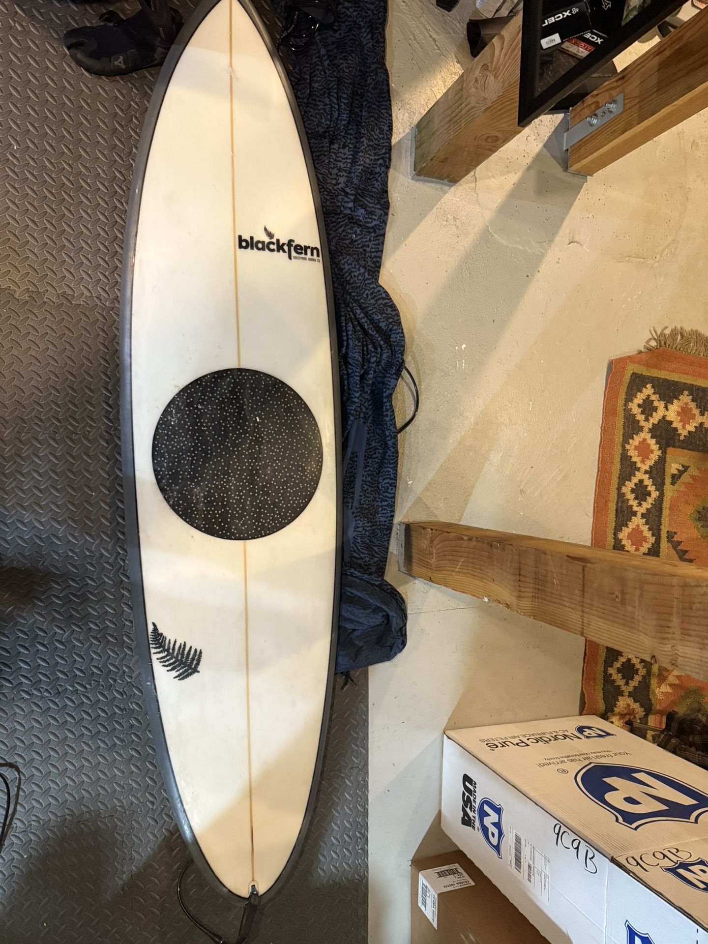 7’2” Blackfern Twinny Surfboard