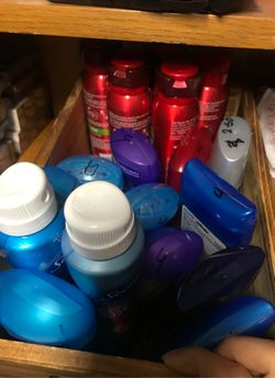 Women/men secret sprays, right guard, Gillette, speed stick, and old spice.