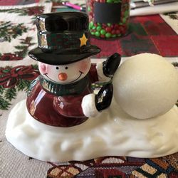 Papel Giftware “Let It Snow” Hand Painted Candle Holder