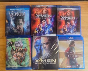 Marvel and Dc blu-Ray Movies