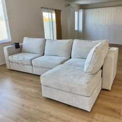 Floor Model/Return Lovesac Sky Grey Corded Velvet Sactional - 🚚 FREE SHIPPING