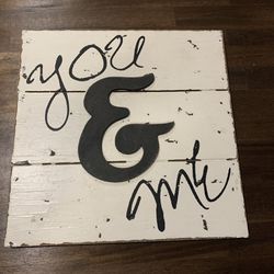 You and me wooden decor