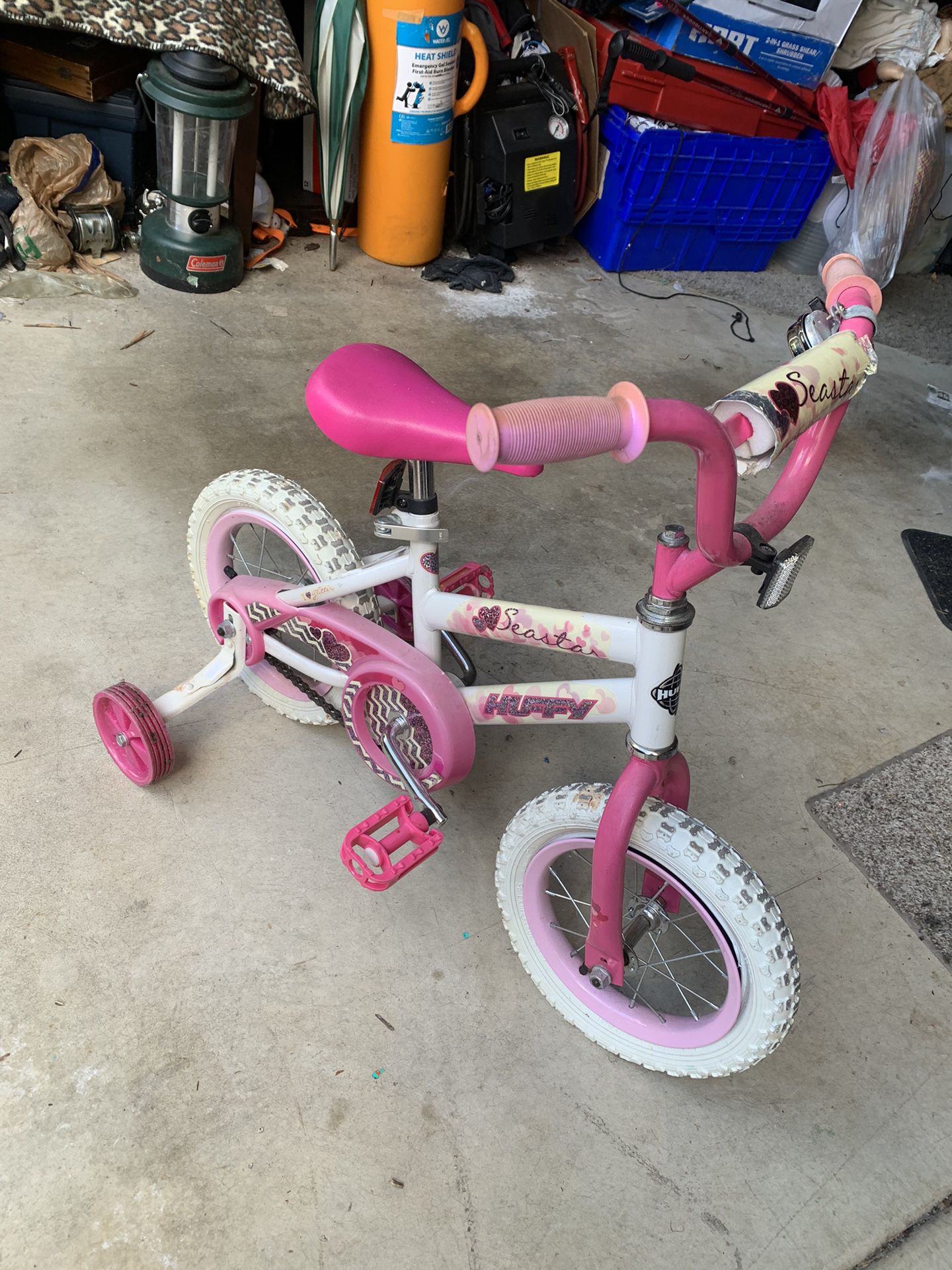 Huffy Bike With Training Wheels Little Girl