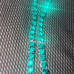 Light Green/Cyan Diamond Bracelet CZ 6mm