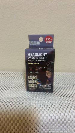 Daiso Wide & Spot Headlight Headlamp Battery-Powered Hands-Free Lighting Device Camp Hike Outdoors Sports Water