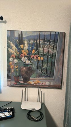Large Flower printed art