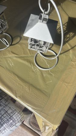 Hanging lantern with candles